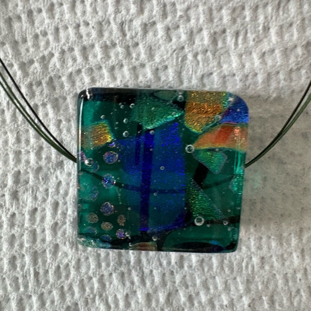 Multicolor Murano Glass Pendant Necklace